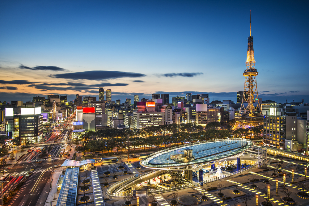 Nagoya skyline with Nagoya Tower